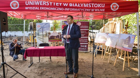 The foundation stone for the construction of the Branch of the University of Bialystok in Vilnius has been laid