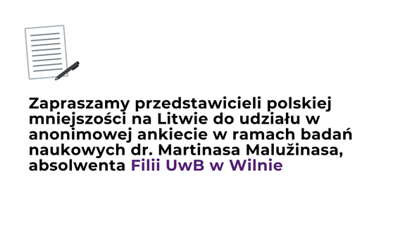 Badania naukowe dr. Martinasa Malužinasa, absolwenta Filii UwB w Wilnie
