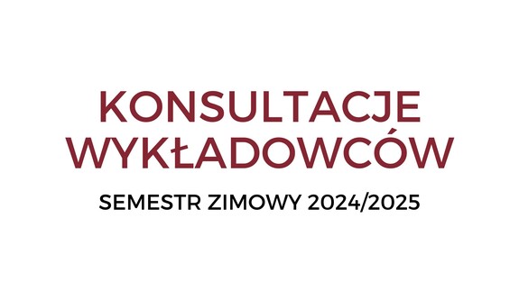 Konsultace wykładowców 2024/2025