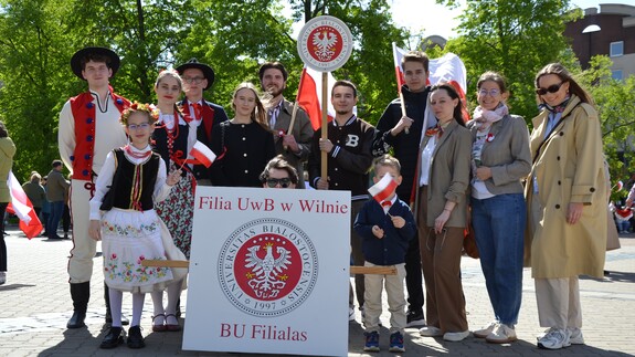 Polish Parade Through the Streets of Vilnius