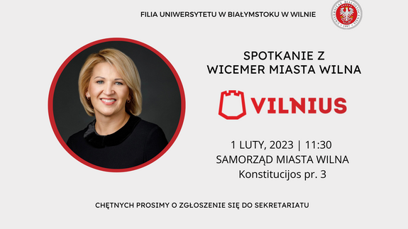 Spotkanie z Wicemer Miasta Wilna