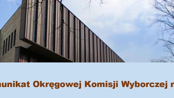 Komunikat Okręgowej Komisji Wyborczej nr 13